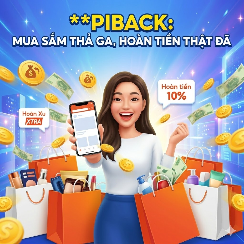 PiBack - Mua sắm thả ga, Hoàn tiền thật đã